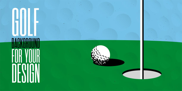 蓝色高尔夫设计海报