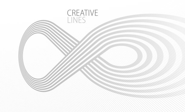 简单条纹动感曲线波浪