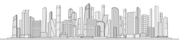 城市天际线,都市风景,建筑
