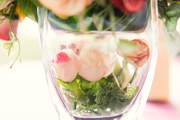 红色婚礼花艺素材