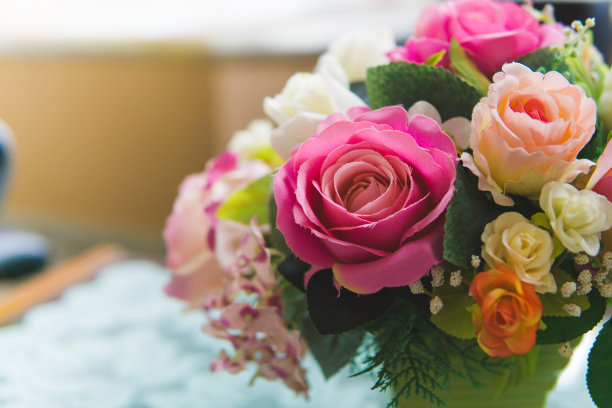 红色婚礼花艺素材