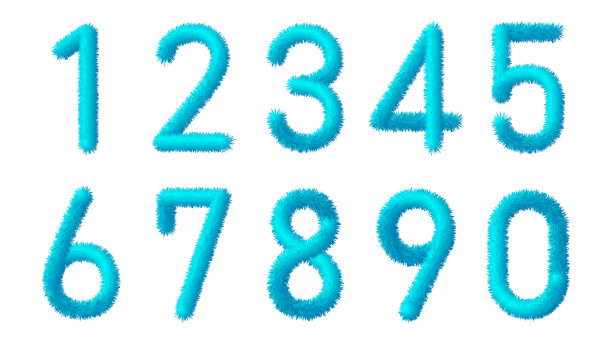 毛绒字母数字