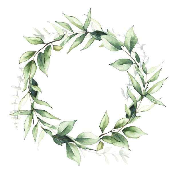 精美蓝绿色圆形花纹图案