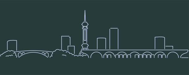 石家庄城市插画