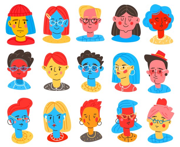 扁平矢量人物绘制