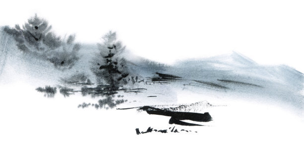 中国风素材水墨画