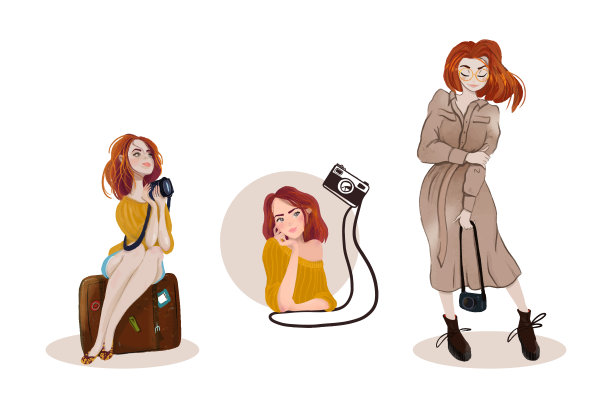 扁平矢量人物绘制