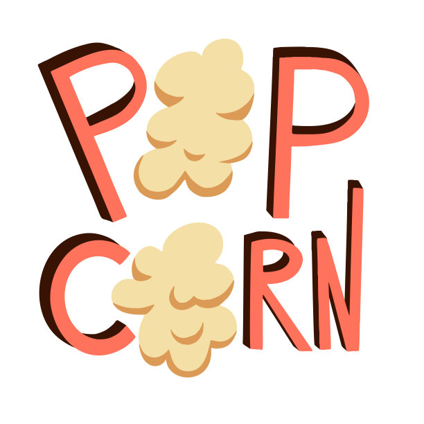 爆米花设计字体