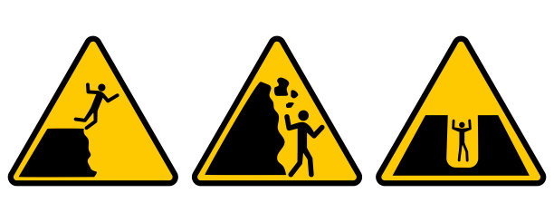 小心地滑台阶 标识