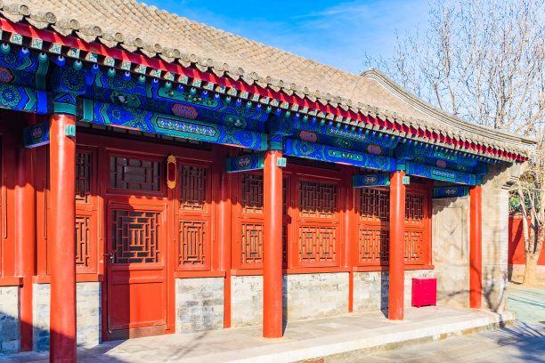 北京天坛红色中式门