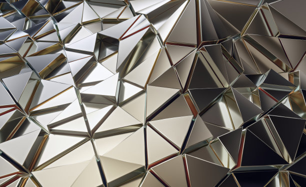 金色抽象格子纹