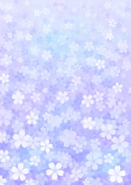 清新质感蓝紫色渐变小白花