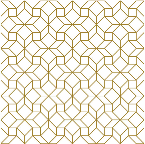 金色几何线条无缝图案