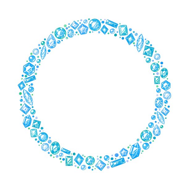 玻璃材质方块矩形圆圈