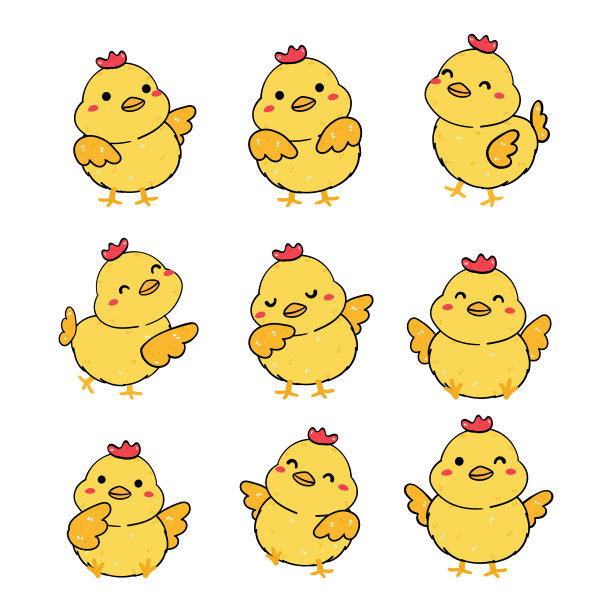 可爱小花兔卡通插画