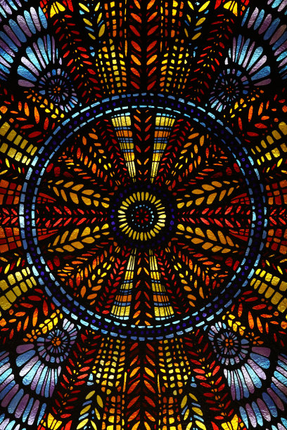 抽象教堂玻璃印花