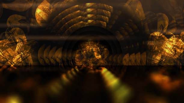 金色抽象格子纹