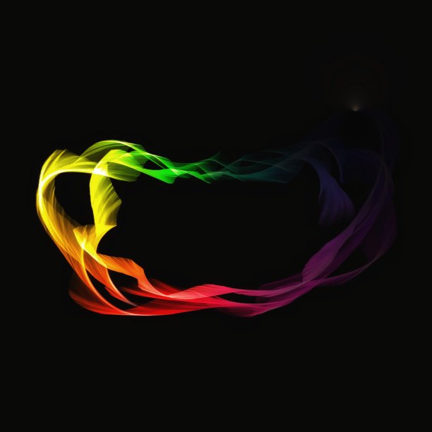 炫彩流动的火焰抽象图案