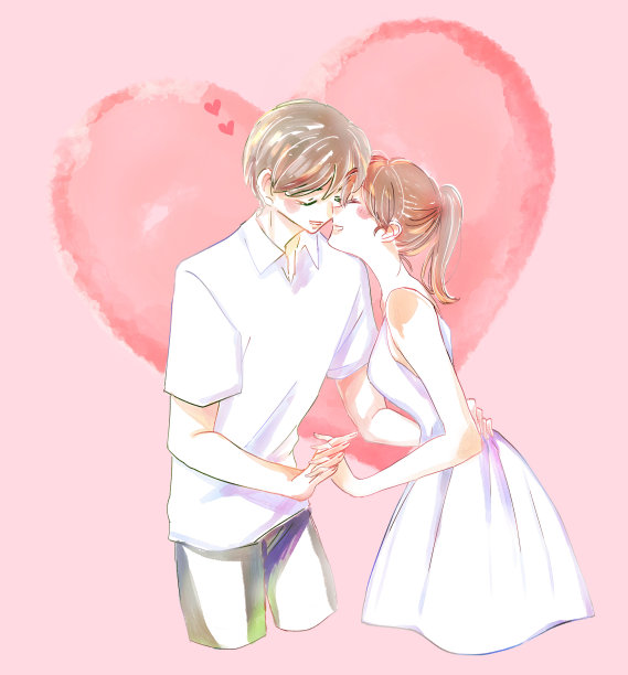 年轻的情侣在一起