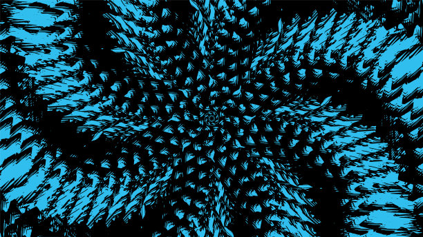 矢量彩色立体分形图案