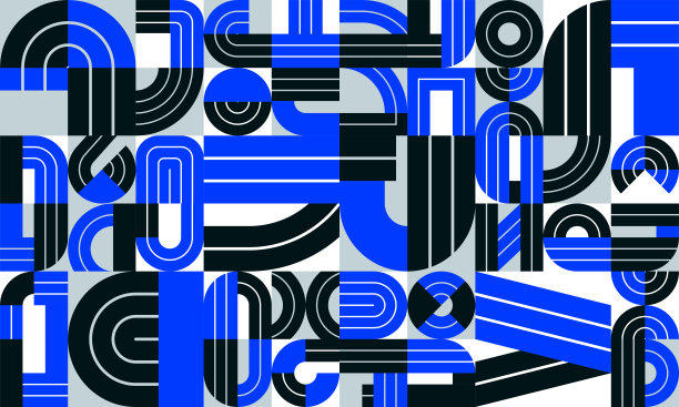 蓝色科技艺术字母设计海报素材