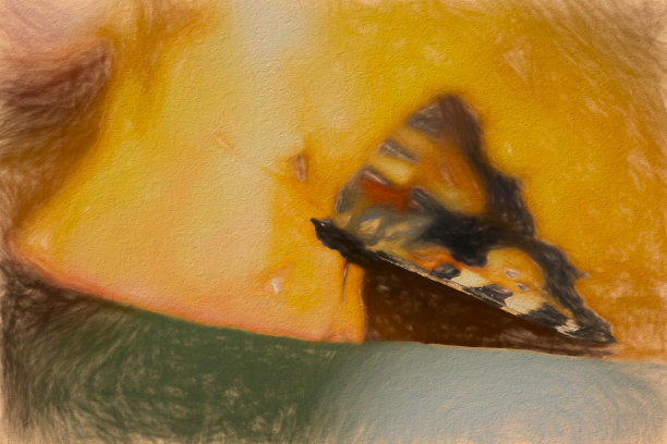 花卉蝴蝶装饰画