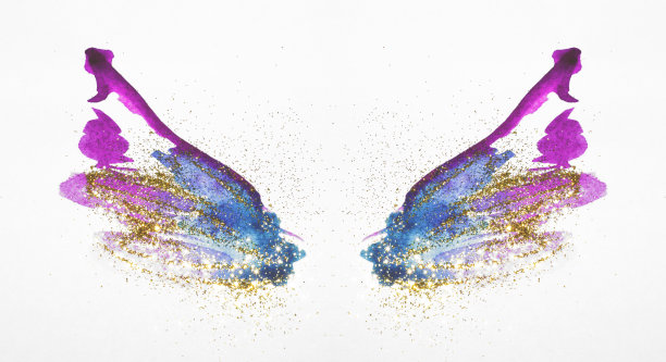 梦幻蓝金抽象纹理图案