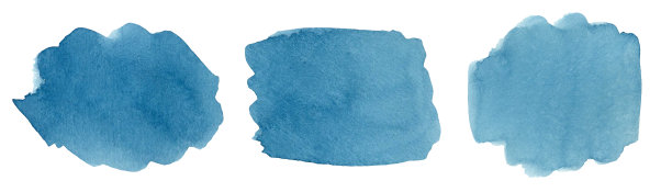 蓝色波点水彩
