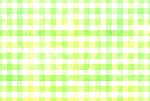 黄绿竖条纹简约背景图案