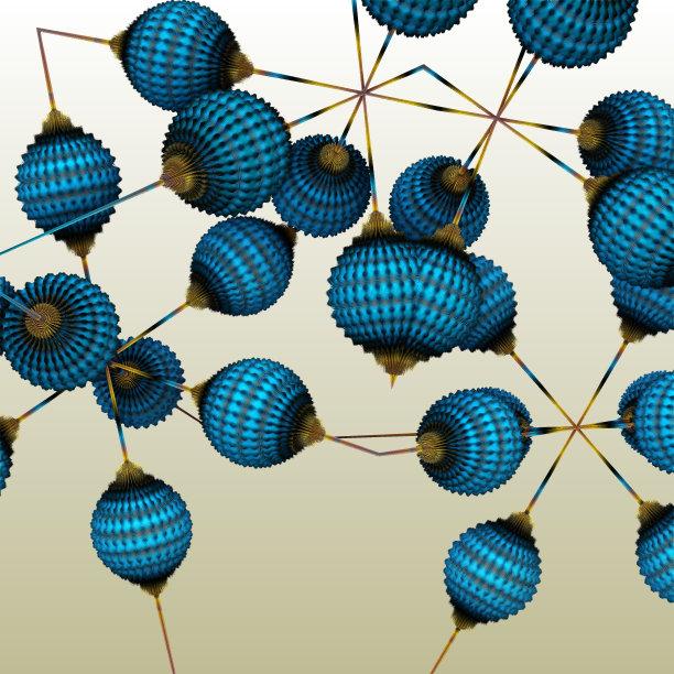 矢量彩色立体分形图案