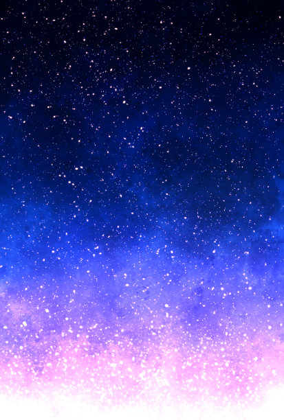 星星,水彩画颜料,午夜