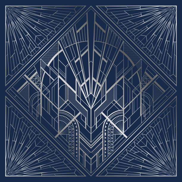 白银建筑线稿矢量