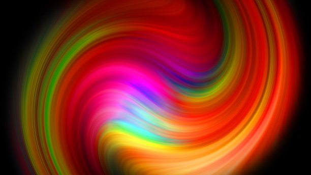 矢量彩色立体分形图案