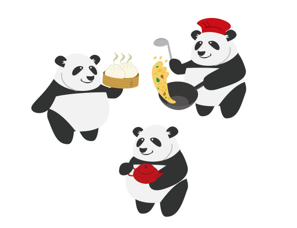熊猫进食