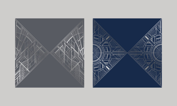 白银建筑线稿矢量