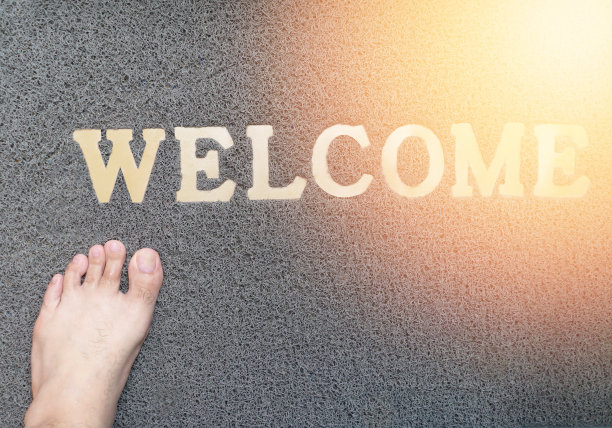 欢迎光临门口垫