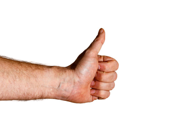 大拇指朝下