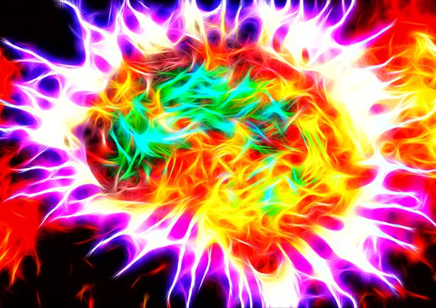 炫彩流动的火焰抽象图案