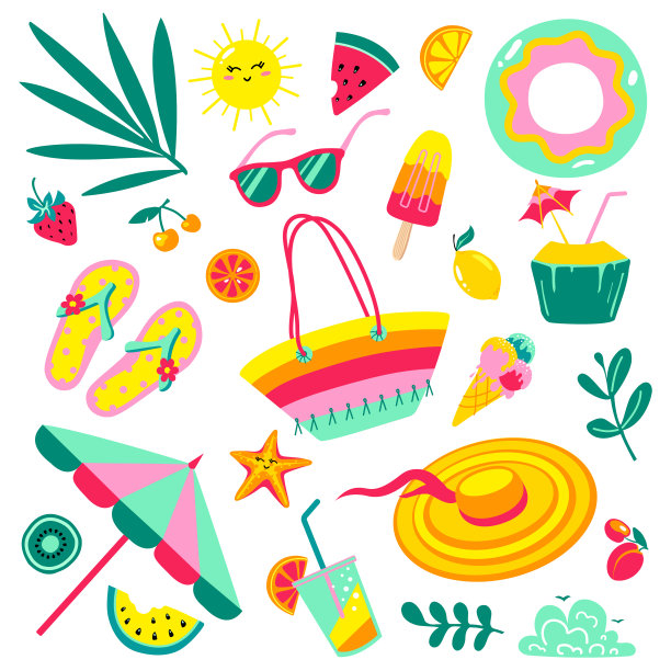 可爱卡通冰淇淋插画