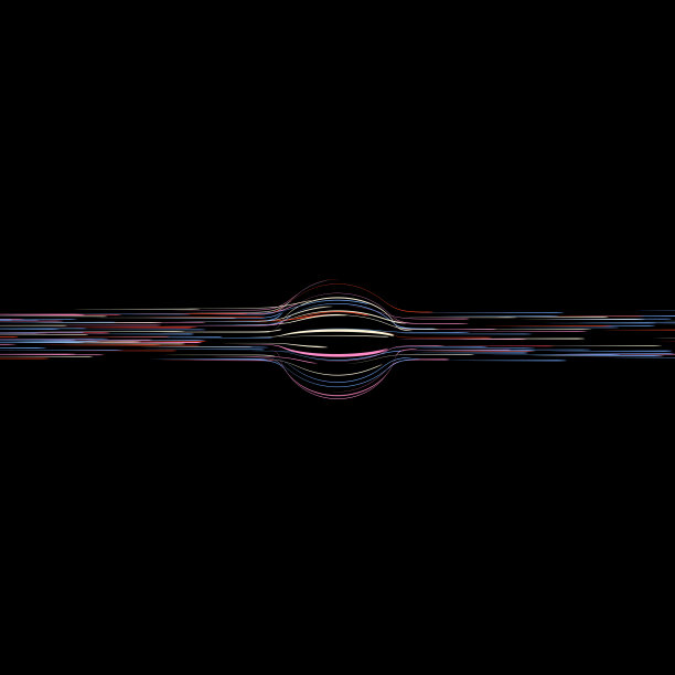 矢量彩色立体分形图案