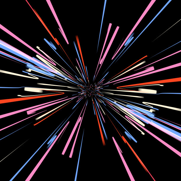 矢量彩色立体分形图案