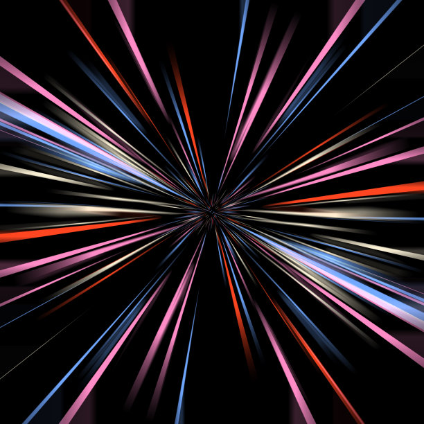 矢量彩色立体分形图案