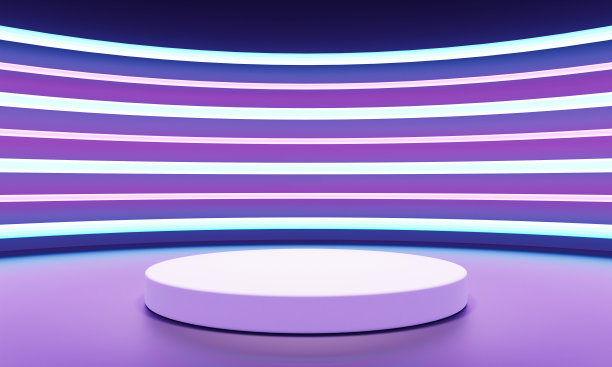 紫色光圈背景霓虹背景