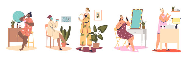 日常生活场景插画