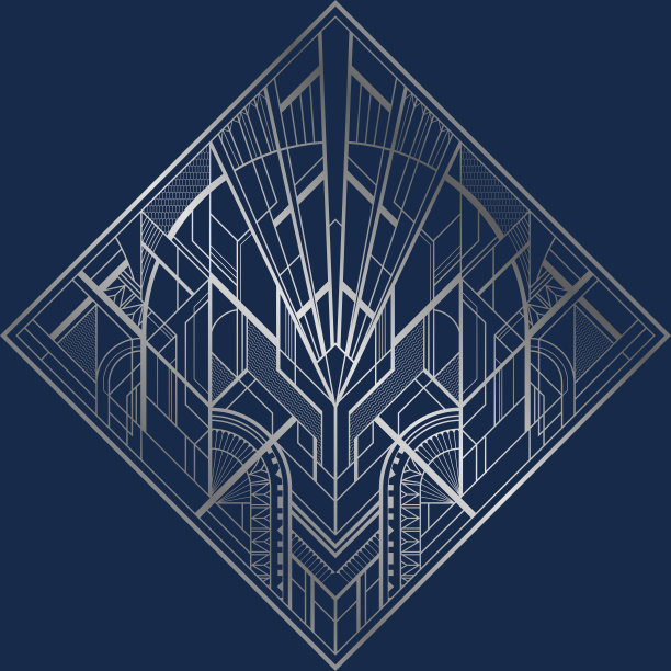 白银建筑线稿矢量