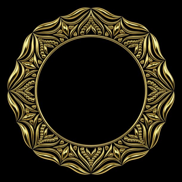 精美对称圆形花纹图案