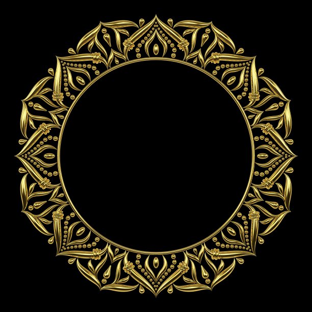 精美对称圆形花纹图案