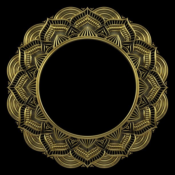 精美对称圆形花纹图案