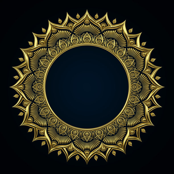 精美对称圆形花纹图案