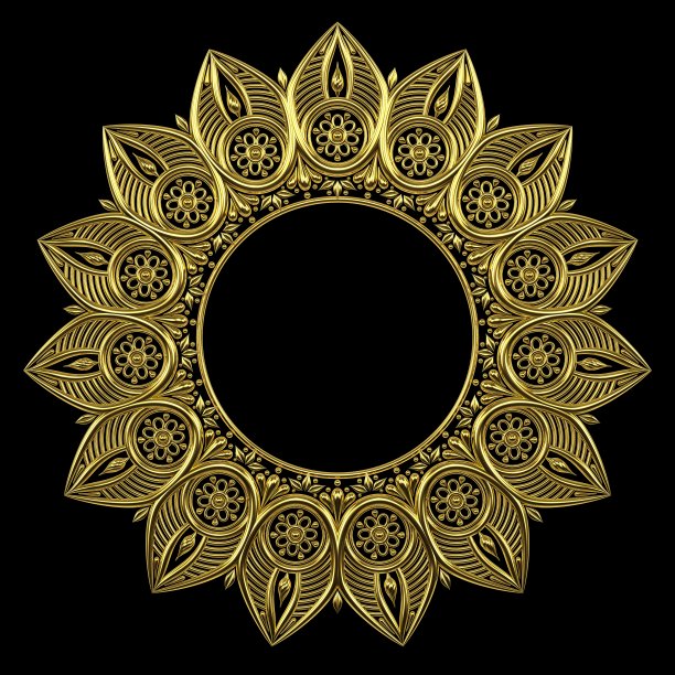 精美对称圆形花纹图案